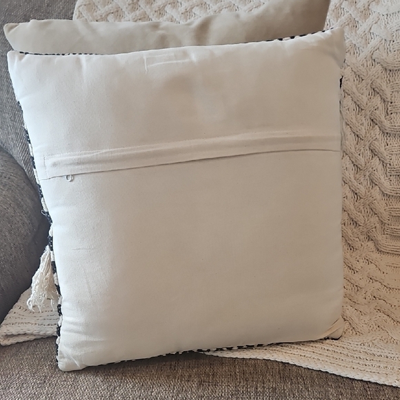 Four Hands Black and Cream Striped Throw Pillow - Picture 2 of 3